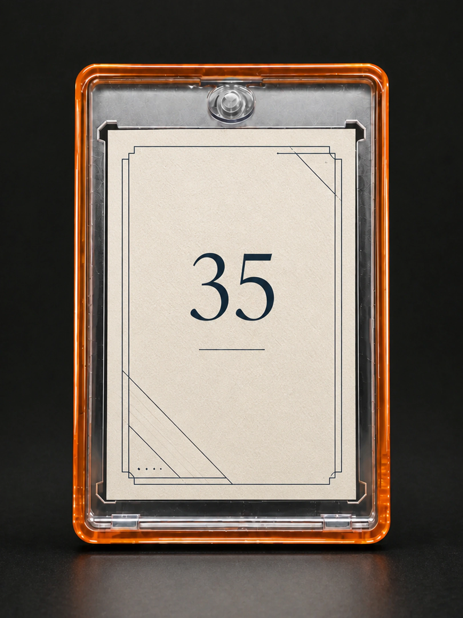 Orange CardCape appearance target with a neutral sample insert